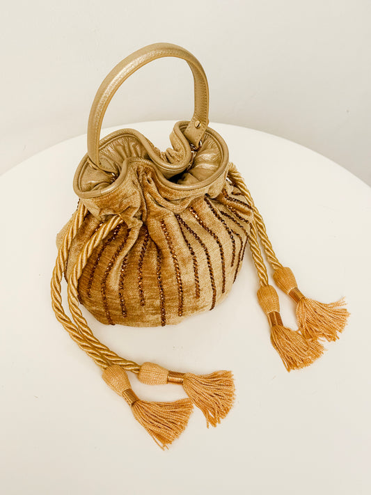 BOUCHER BUCKET BAG BARCELONA MOSTAZA