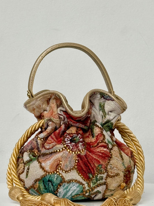 BOUCHER BUCKET BAG FLORES AMARILLAS