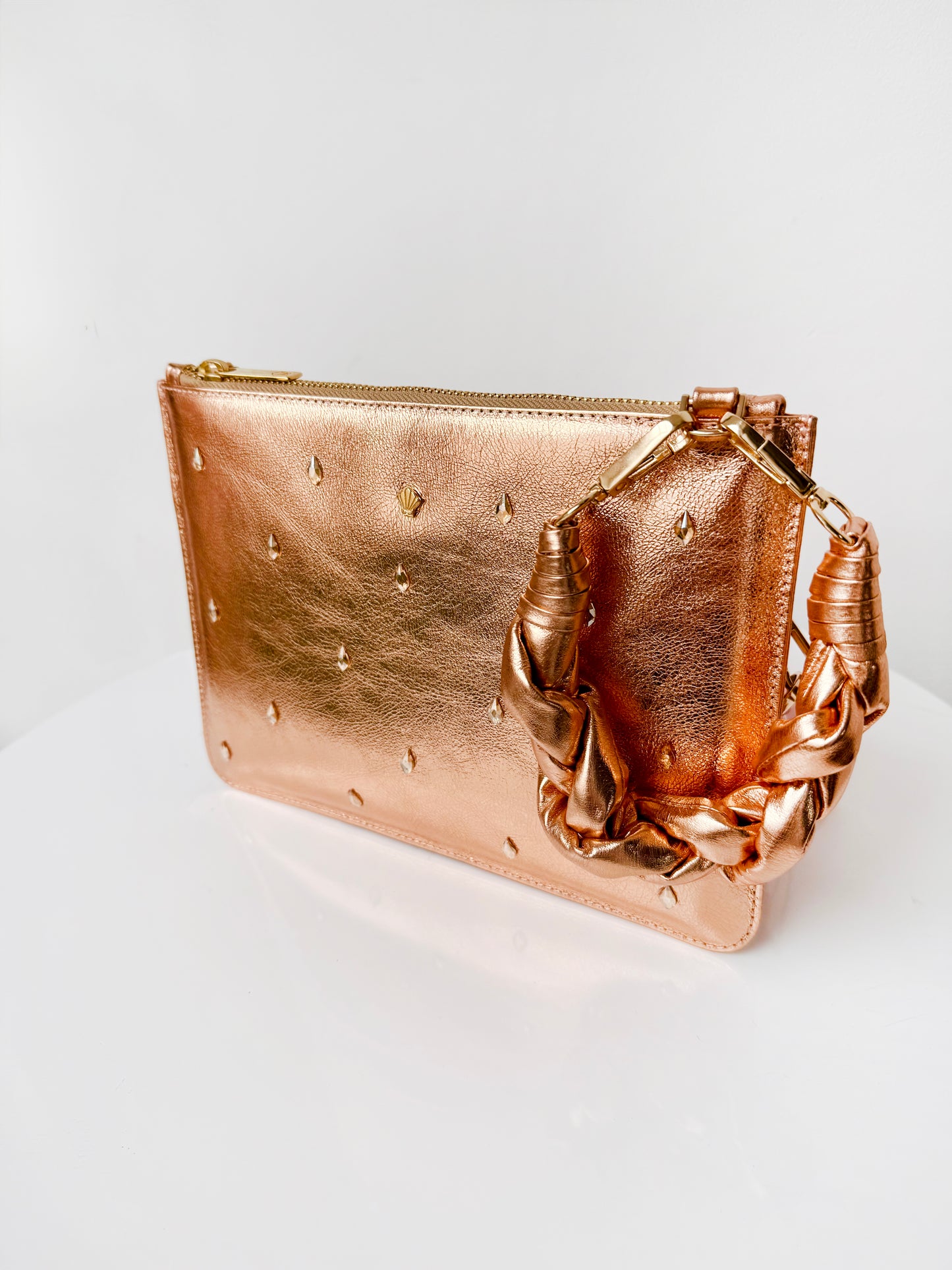 MINI CLUTCH FLORET LATÓN