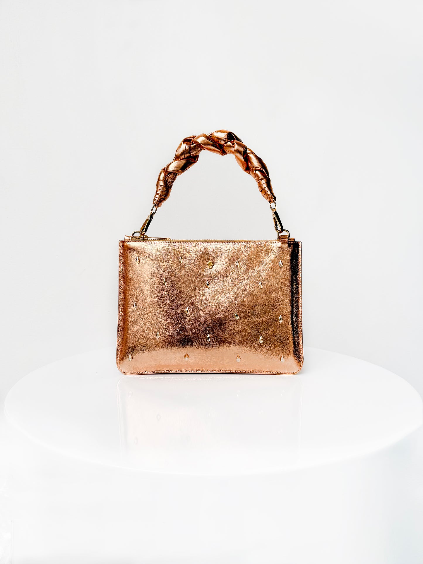 MINI CLUTCH FLORET LATÓN