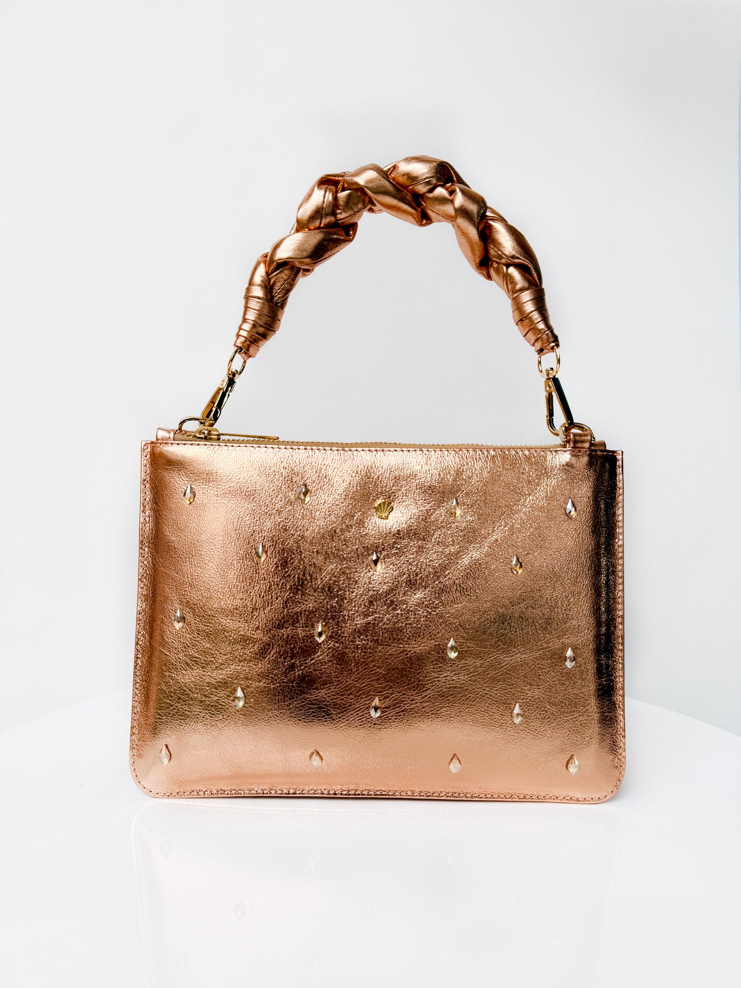 MINI CLUTCH FLORET LATÓN