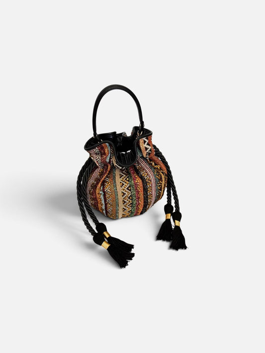 BOUCHER BUCKET BAG RAYAS NEGRAS