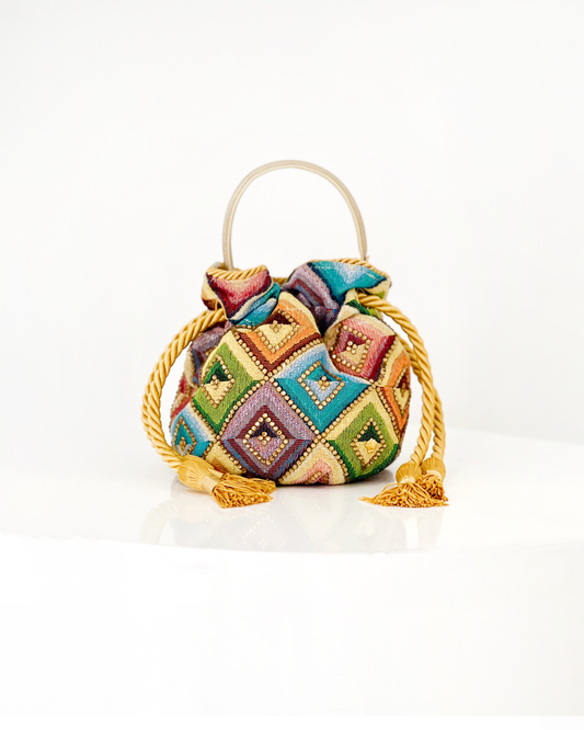 BOUCHER BUCKET BAG - GOBELINO ROMBOS