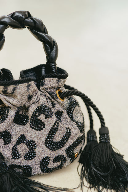 SOFIA ANIMALIER GRIS - BOUCHER BUCKET BAG