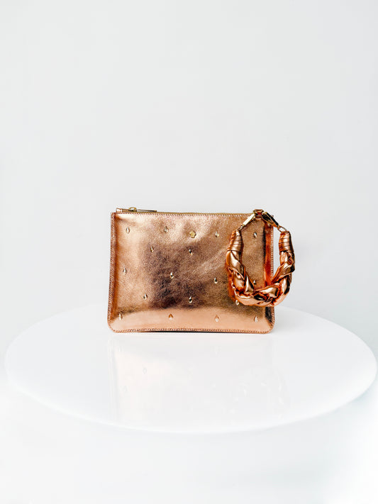MINI CLUTCH FLORET LATÓN