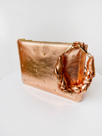 MINI CLUTCH FLORET LATÓN