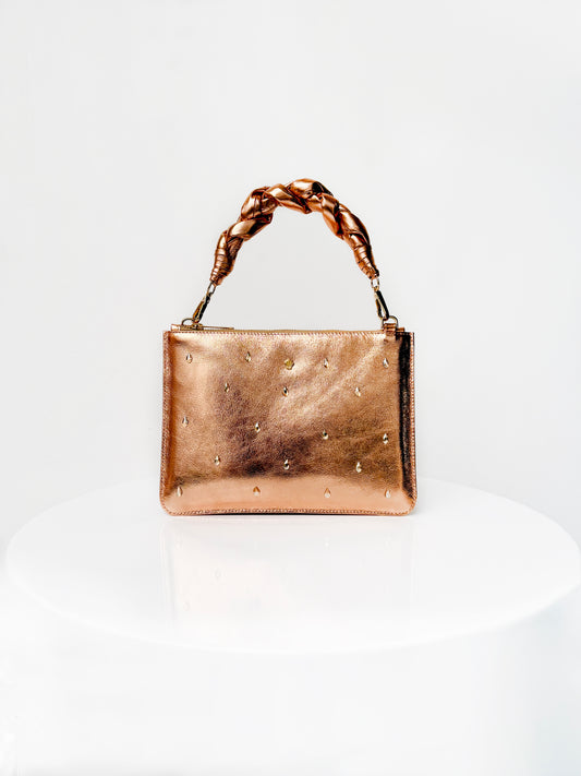 MINI CLUTCH FLORET LATÓN