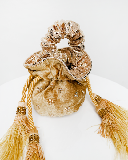 MINI BOUCHER PLUMAS DORADA