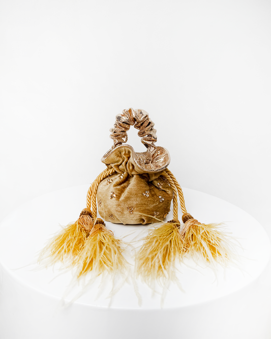 MINI BOUCHER PLUMAS DORADA