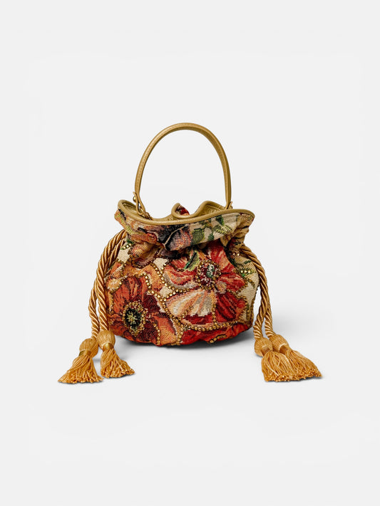 BOUCHER BUCKET BAG FLORES AMARILLAS