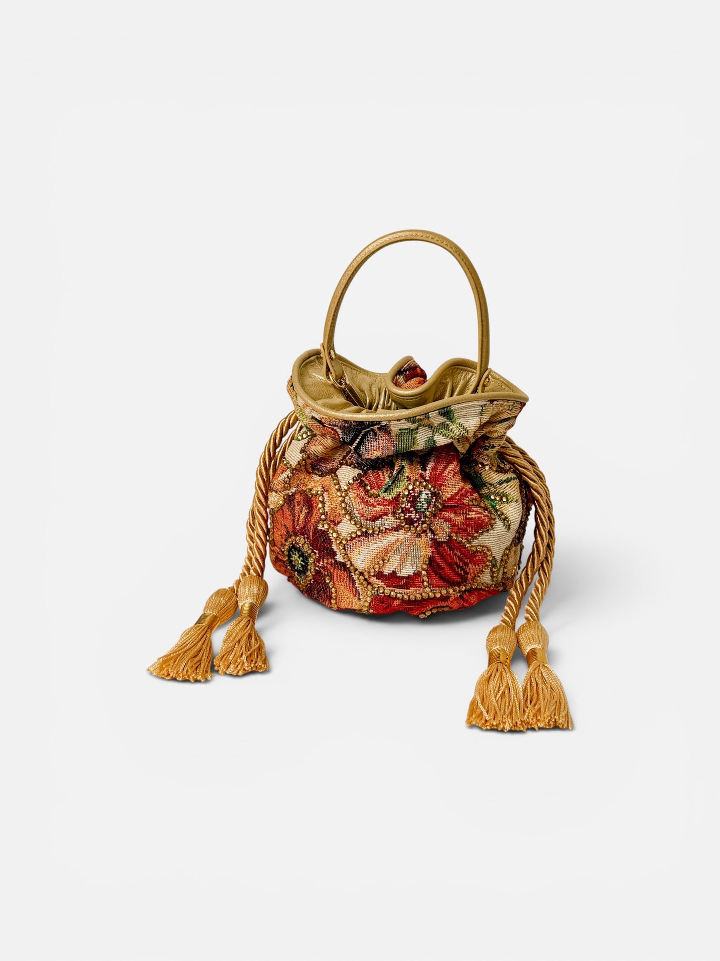 BOUCHER BUCKET BAG FLORES AMARILLAS