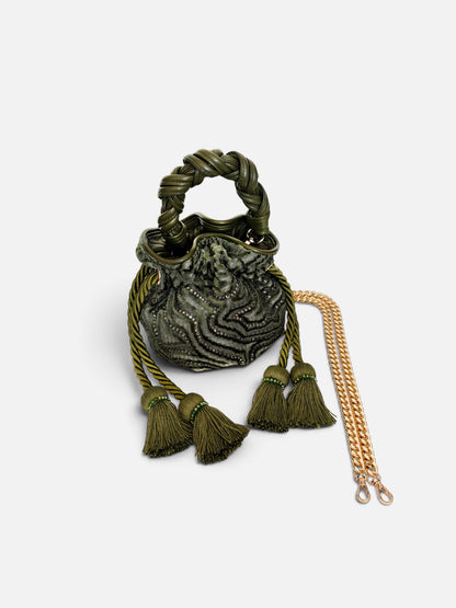 BOUCHER BUCKET BAG CARDIFF VERDE