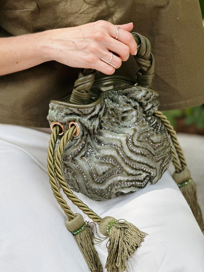 BOUCHER BUCKET BAG CARDIFF VERDE