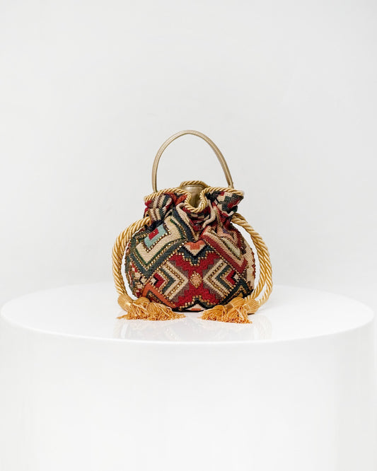 BOUCHER BUCKET BAG - ROMBOS VINO