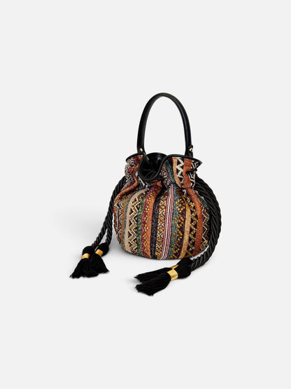 BOUCHER BUCKET BAG RAYAS NEGRAS