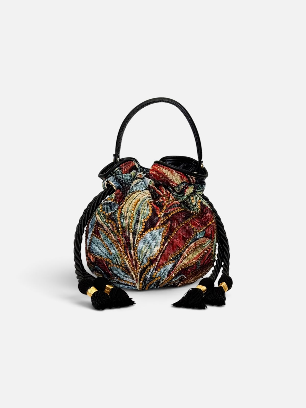 BOUCHER BUCKET BAG FLORES NEGRO